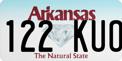 AR license plate 122KUO