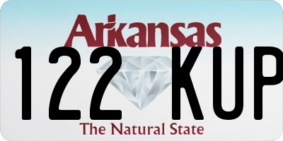 AR license plate 122KUP