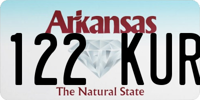AR license plate 122KUR