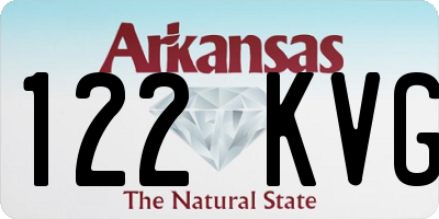 AR license plate 122KVG