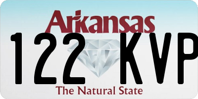 AR license plate 122KVP