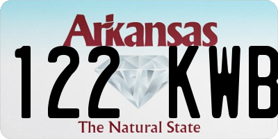 AR license plate 122KWB
