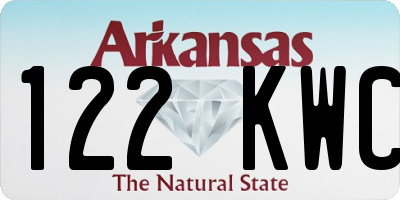 AR license plate 122KWC
