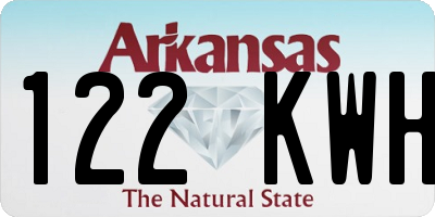 AR license plate 122KWH