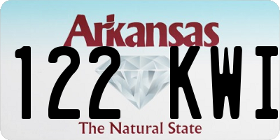 AR license plate 122KWI