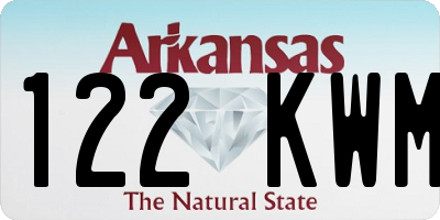 AR license plate 122KWM