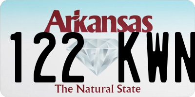 AR license plate 122KWN