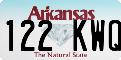 AR license plate 122KWQ