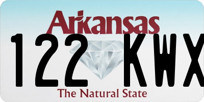 AR license plate 122KWX