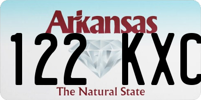 AR license plate 122KXC