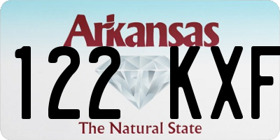 AR license plate 122KXF