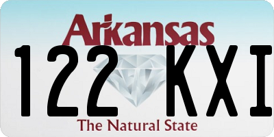 AR license plate 122KXI