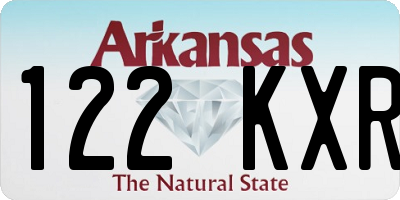 AR license plate 122KXR