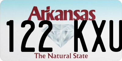 AR license plate 122KXU