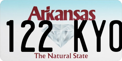 AR license plate 122KYO