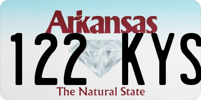 AR license plate 122KYS