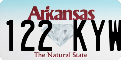 AR license plate 122KYW
