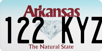 AR license plate 122KYZ