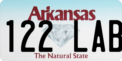 AR license plate 122LAB
