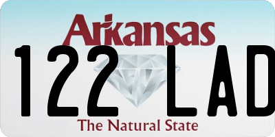 AR license plate 122LAD