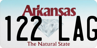 AR license plate 122LAG