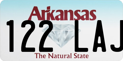 AR license plate 122LAJ