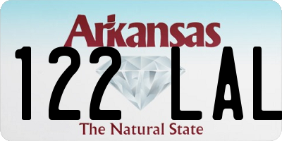 AR license plate 122LAL