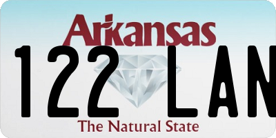 AR license plate 122LAN