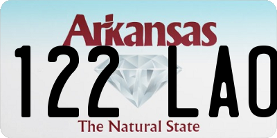 AR license plate 122LAO