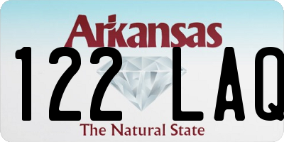 AR license plate 122LAQ