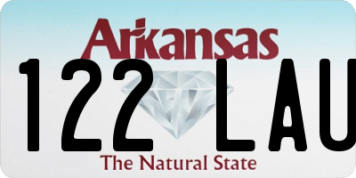AR license plate 122LAU
