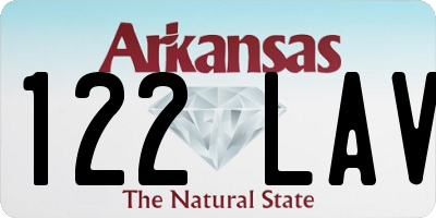 AR license plate 122LAV