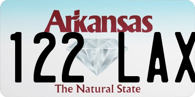 AR license plate 122LAX