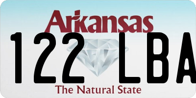 AR license plate 122LBA
