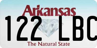 AR license plate 122LBC