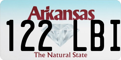 AR license plate 122LBI
