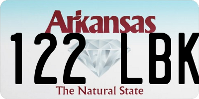 AR license plate 122LBK