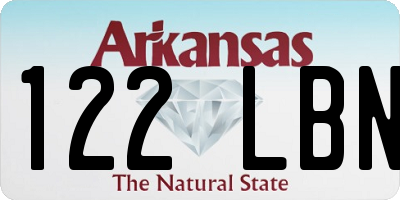 AR license plate 122LBN