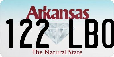 AR license plate 122LBO