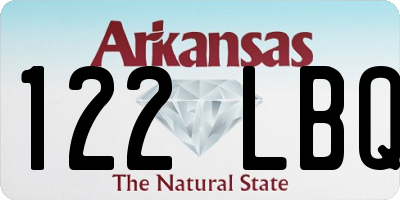AR license plate 122LBQ