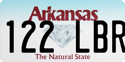 AR license plate 122LBR