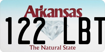 AR license plate 122LBT