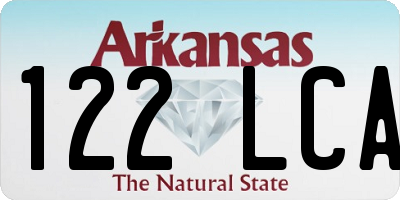 AR license plate 122LCA