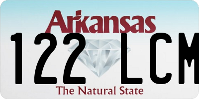 AR license plate 122LCM