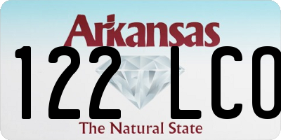 AR license plate 122LCO