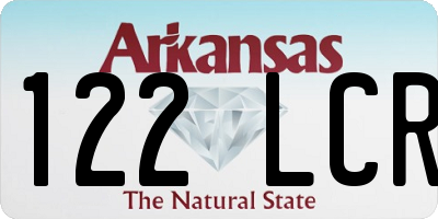 AR license plate 122LCR