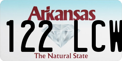 AR license plate 122LCW