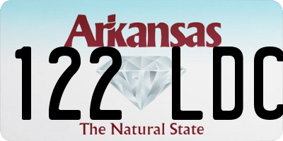 AR license plate 122LDC
