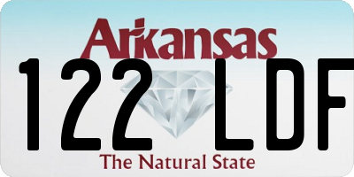 AR license plate 122LDF