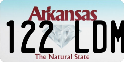 AR license plate 122LDM
